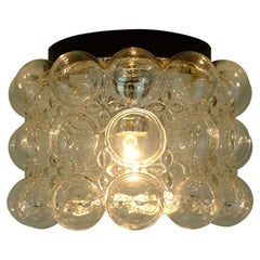 Large Helena Tynell Limburg Midcentury Bubble Ceiling Lamp Clear Glass, 1960s