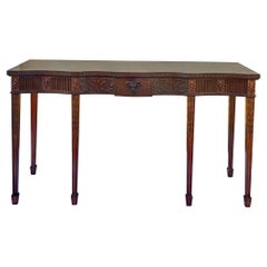 1940s Neoclassical Style Carved Mahogany Huntboard / Console Table / Server
