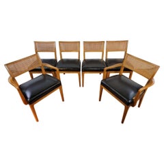 Mid-Century Modern Cane Back Dining Chairs for Drexel, Set of 6
