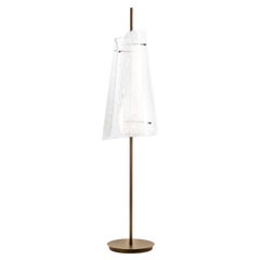 Bent Two Transparent Champagner Floor Lamp by Pulpo
