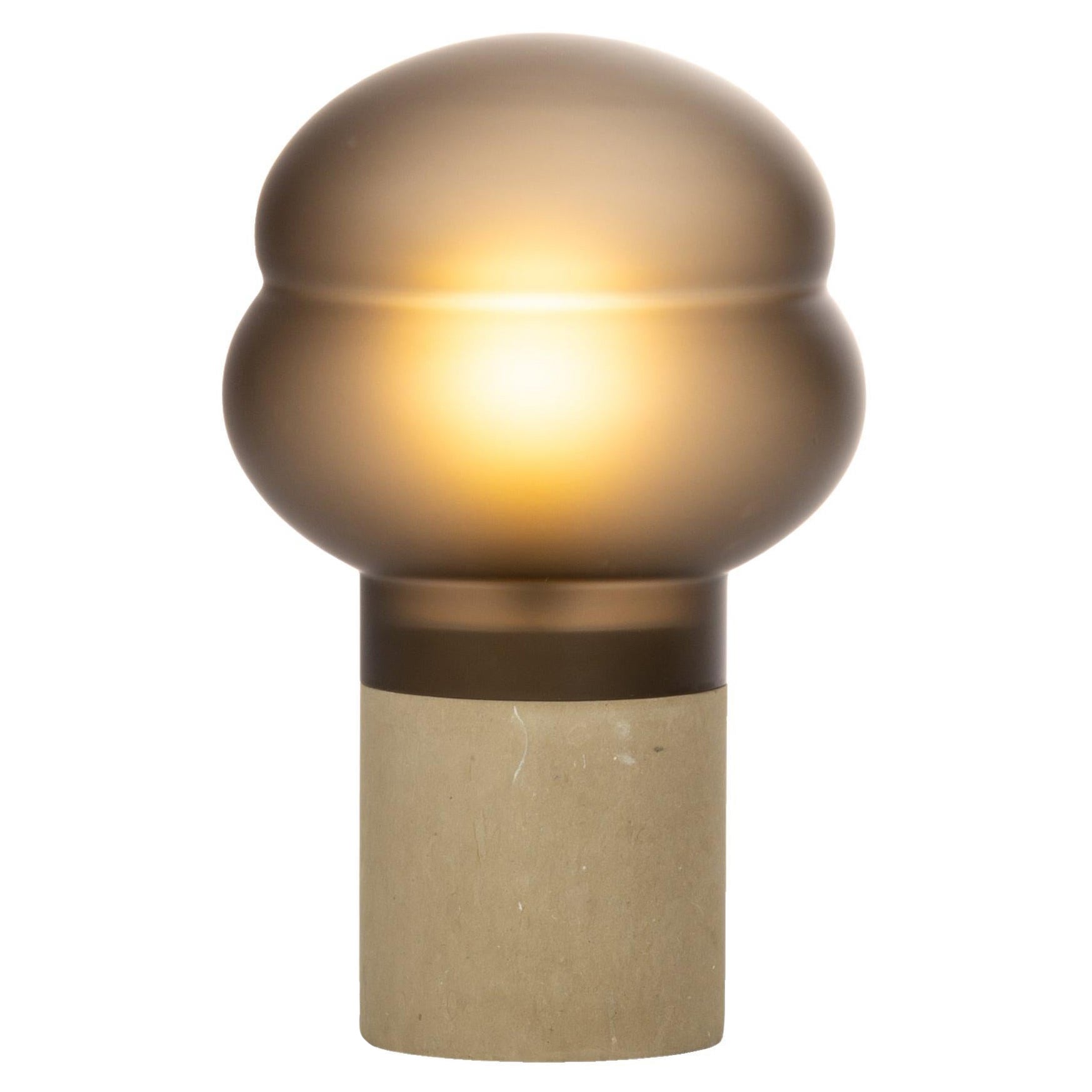 Stehlampe „Kumo“ aus rauchgrauem Acetato in Taupe von Pulpo im Angebot