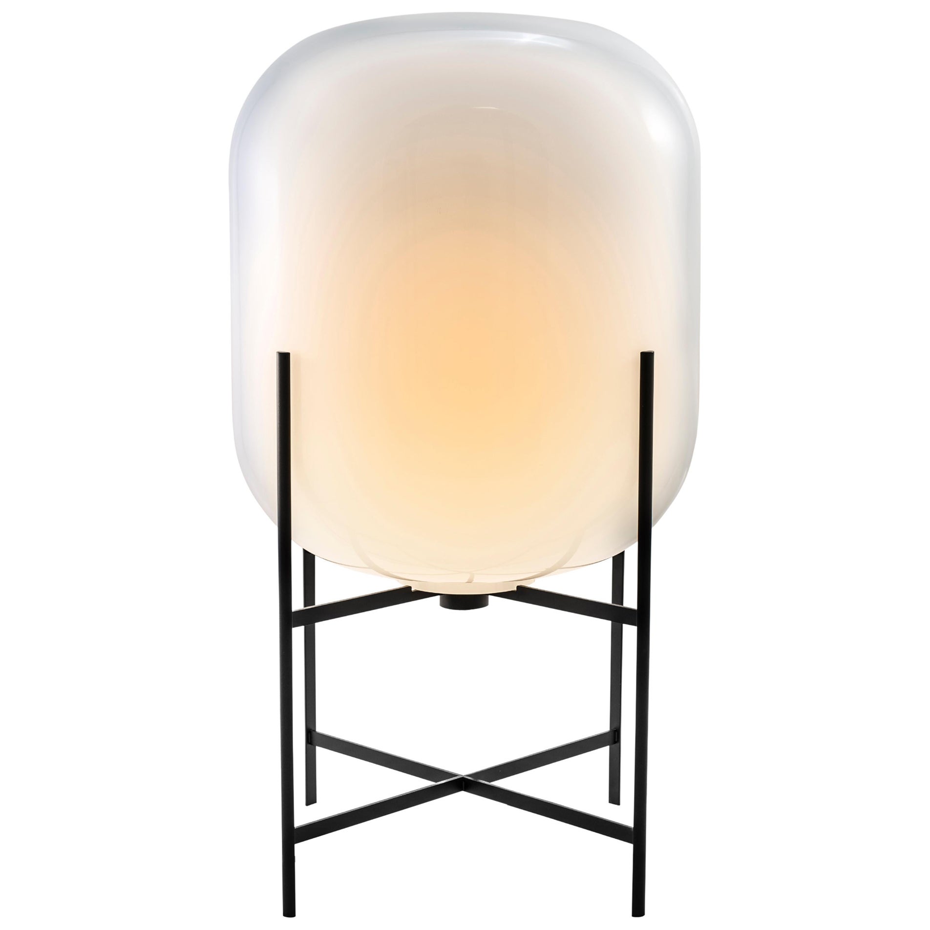 Oda Medium White Black Floor Lamp by Pulpo