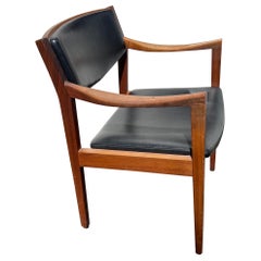 Vintage Mid-20th Century Modern Walnut Armchair by Gunlocke