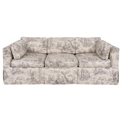 Toile Tuxedo Sleeper Sofa