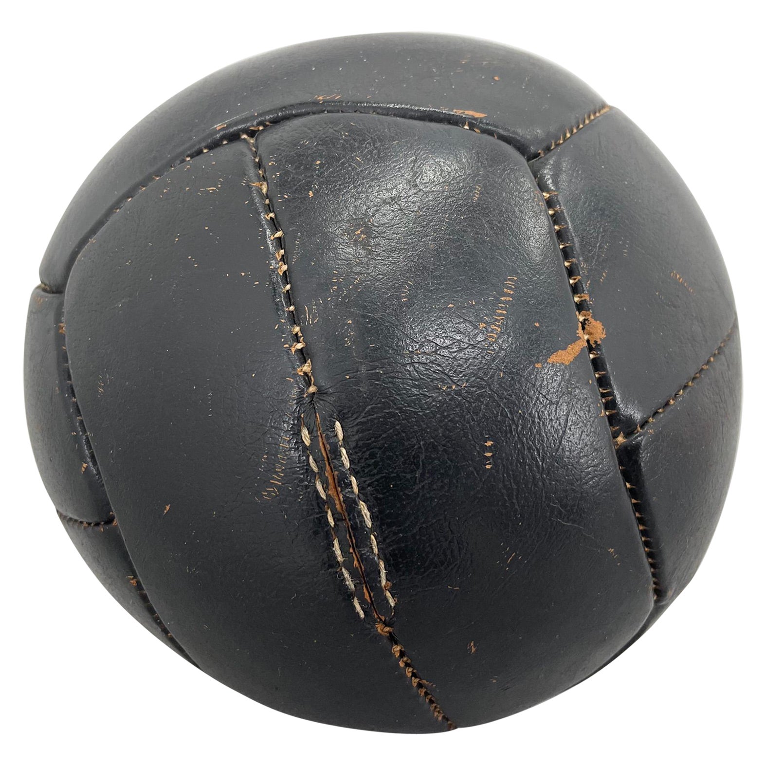 Original Vintage Heavy Leather Training Ball with Beautiful Patina, the Ball For Sale