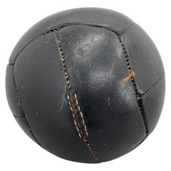 Original Vintage Heavy Leather Training Ball with Beautiful Patina, the Ball