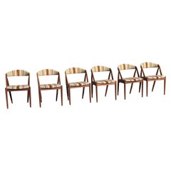 Retro 6 Original Kai Kristiansen Teak Dinning Chairs from 1960s