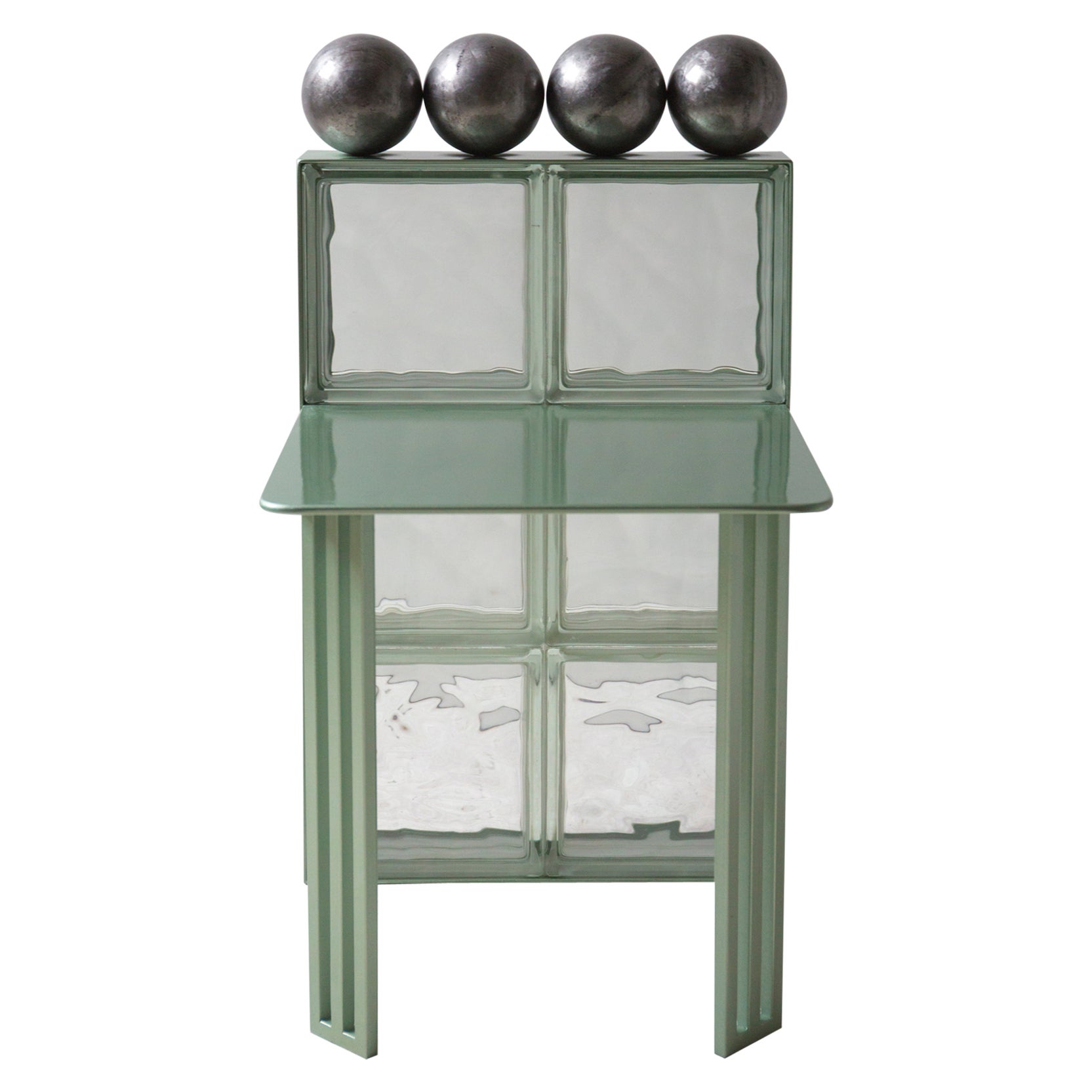 Glass Block and Steel Balls Chair