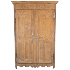19th Century French Louis XV Style Redesigned Bleached Armoire or Bar