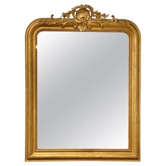 Specchio in legno dorato francese Louis Philippe del XIX secolo