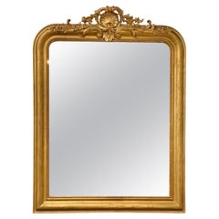 Antique 19th Century French Louis Philippe Giltwood Mirror