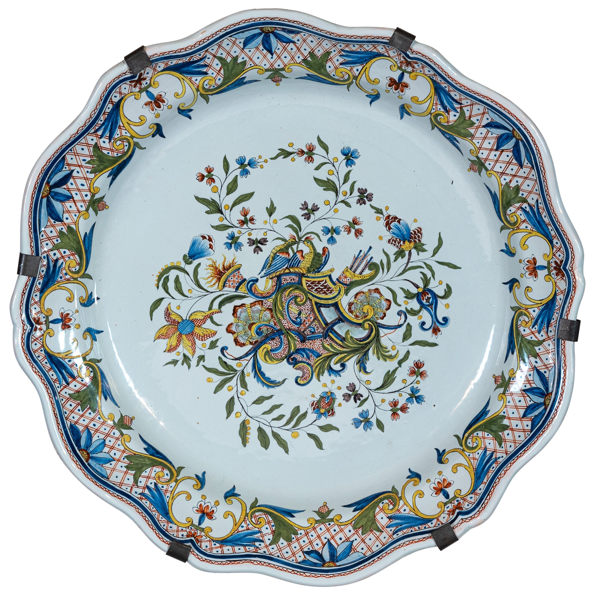French Faience Henriot Quimper Platter For Sale