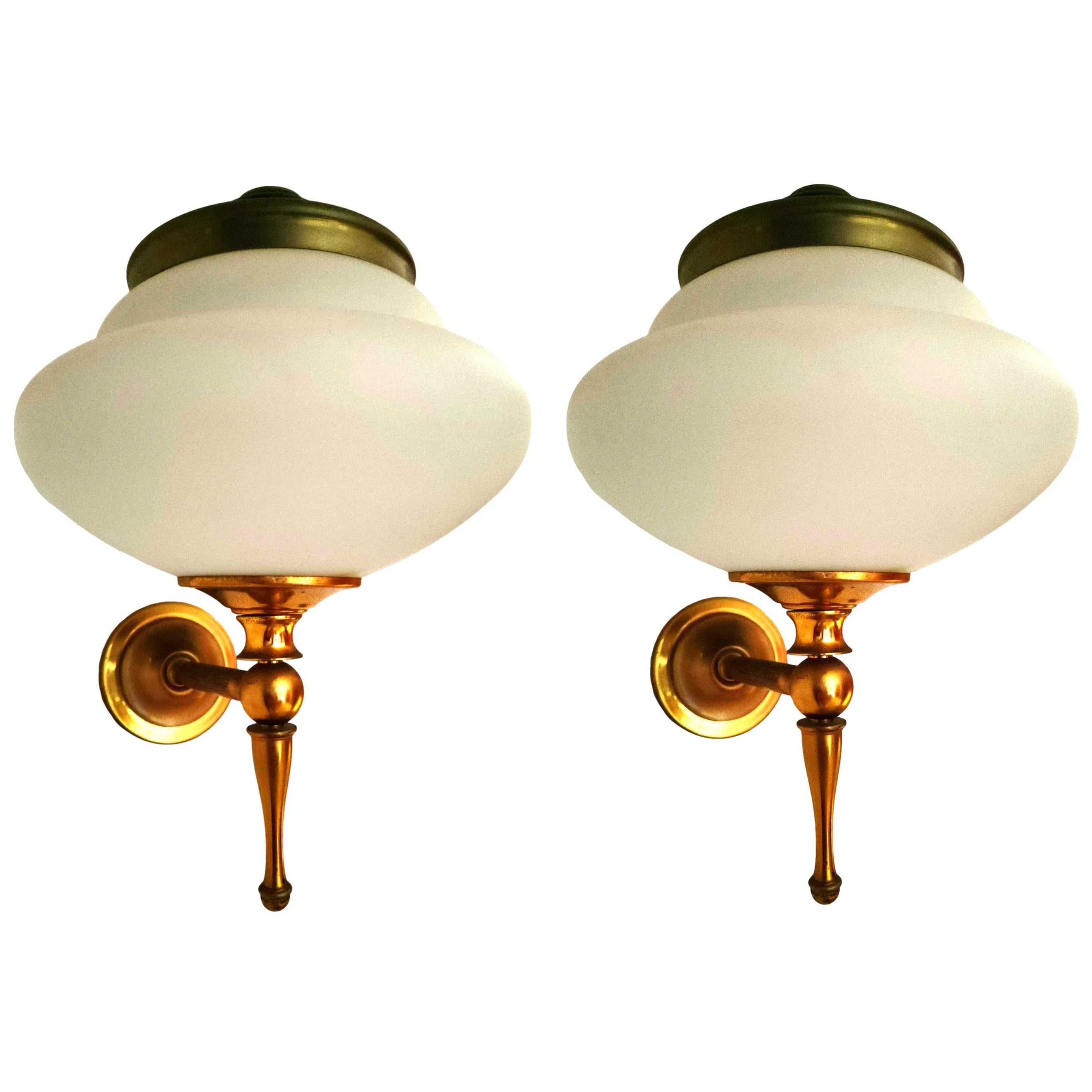 Pair of Sconces by FILC MIlano Design Guglielmo Ulrich, 1950