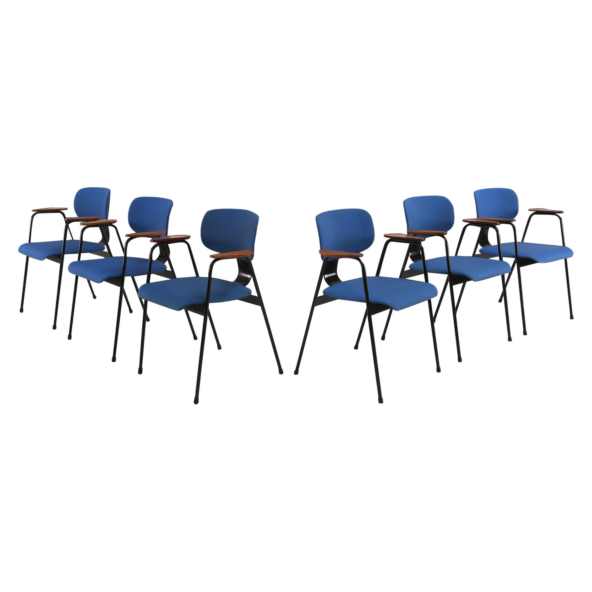 6 Chairs by Willy Van Der Meeren, 1950s For Sale
