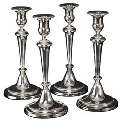 Set of 4 George III Silver Candlesticks, 1800