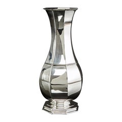 Handmade Antique Silver Vase, 1911