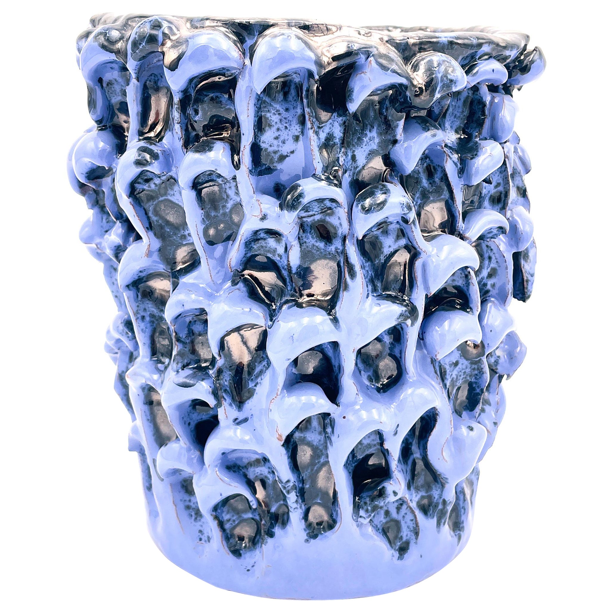 Vase Onda, couleur lavande métallique 01