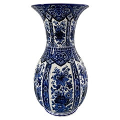 Delfts Royal Boch Blue and White Chinoiserie Porcelain Vase