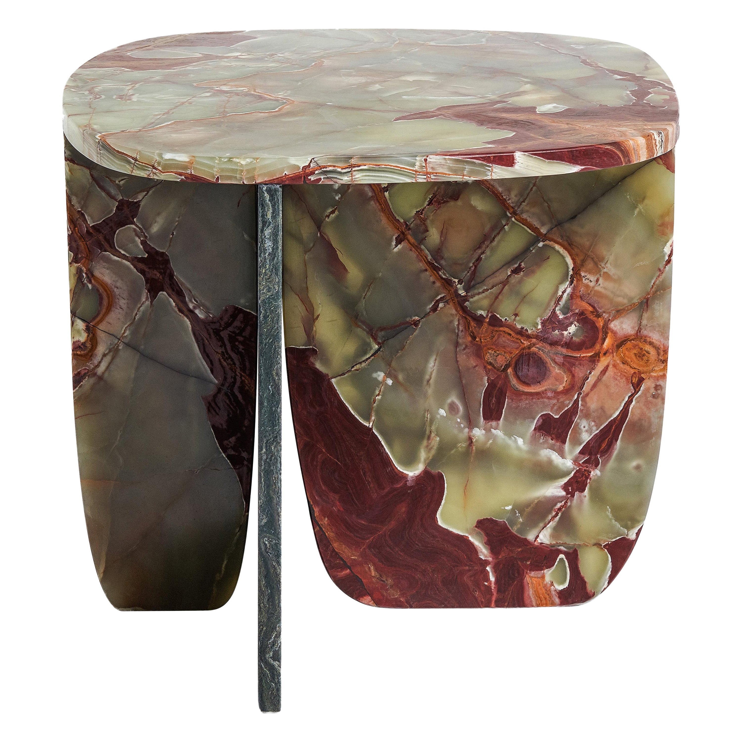 Red Green Onyx Coffee Table by OS and OOS For Sale