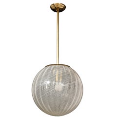 Italian Murano Glass Globe Chandelier or Pendant, Italy, circa 1960