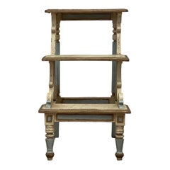 Used Decorative Library Steps, Tiered Table