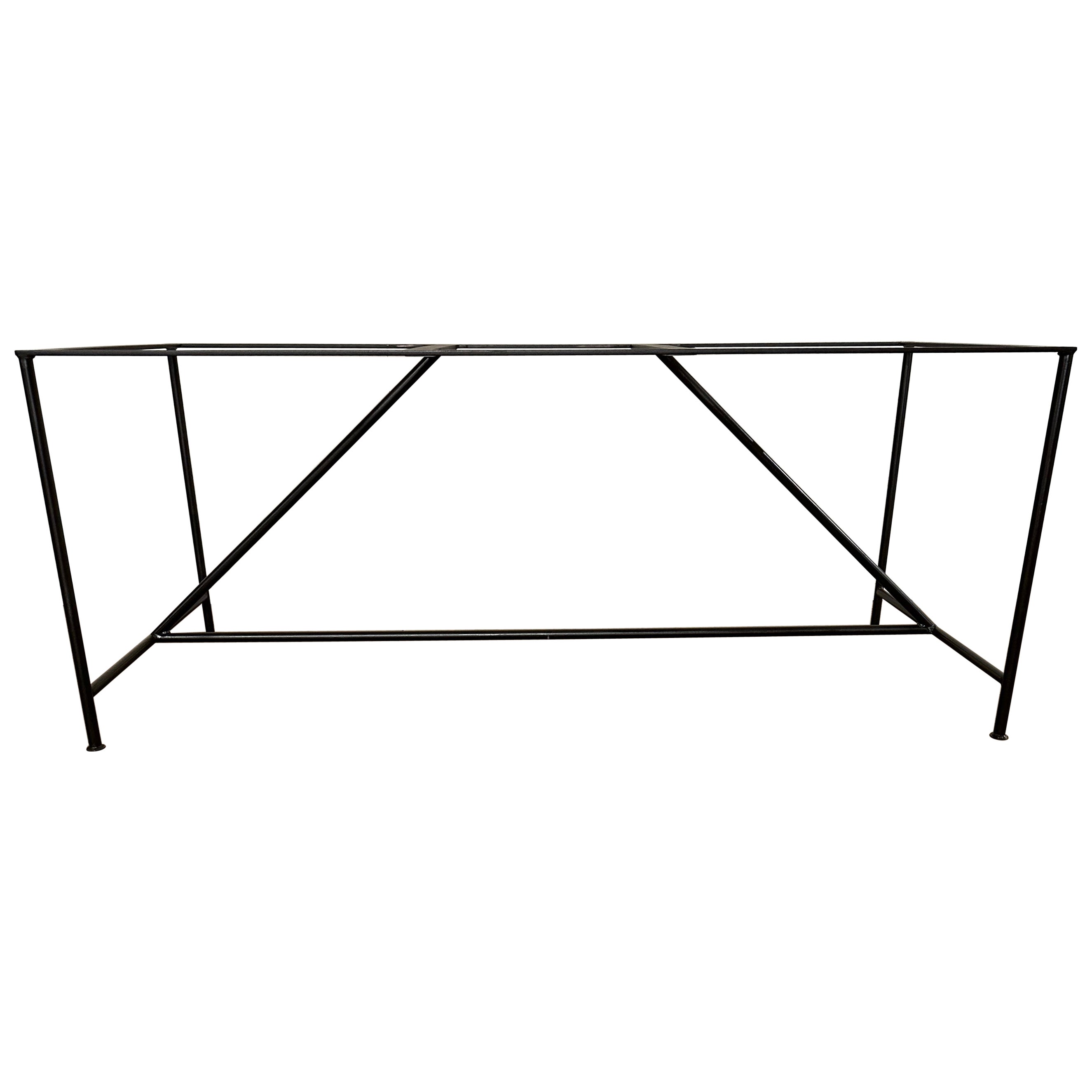 Custom Neoclassical Style Metal Garden Dining Table Base by BH&A For Sale