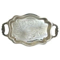 Petite English Sheffield Tray with Handles