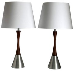 Pair of Scandinavian Midcentury Table Lamps by Bergboms, Sweden