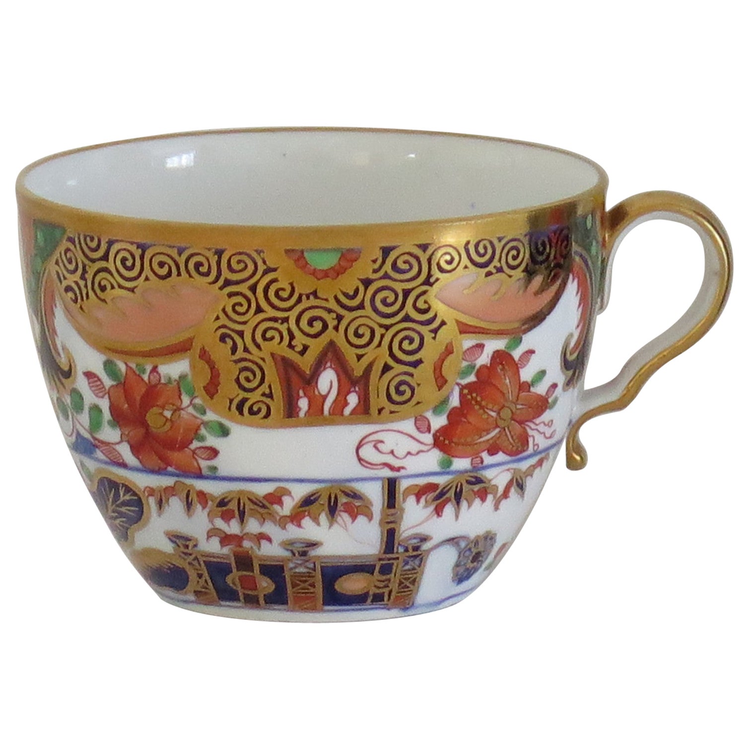 Tasse à thé Spode en porcelaine peinte à la main et à motif doré 967, vers 1810 en vente