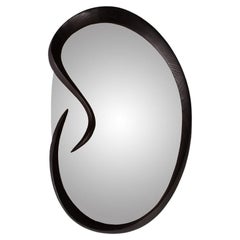 Amorph Swan Mirror in Ebony Stain on Solid Wood Modern Style