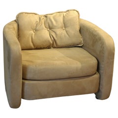 circa 1970s Tub Chair in Ultrasuede Fabric