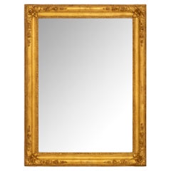 Miroir français du XIXe siècle en bois doré de style Louis XVI