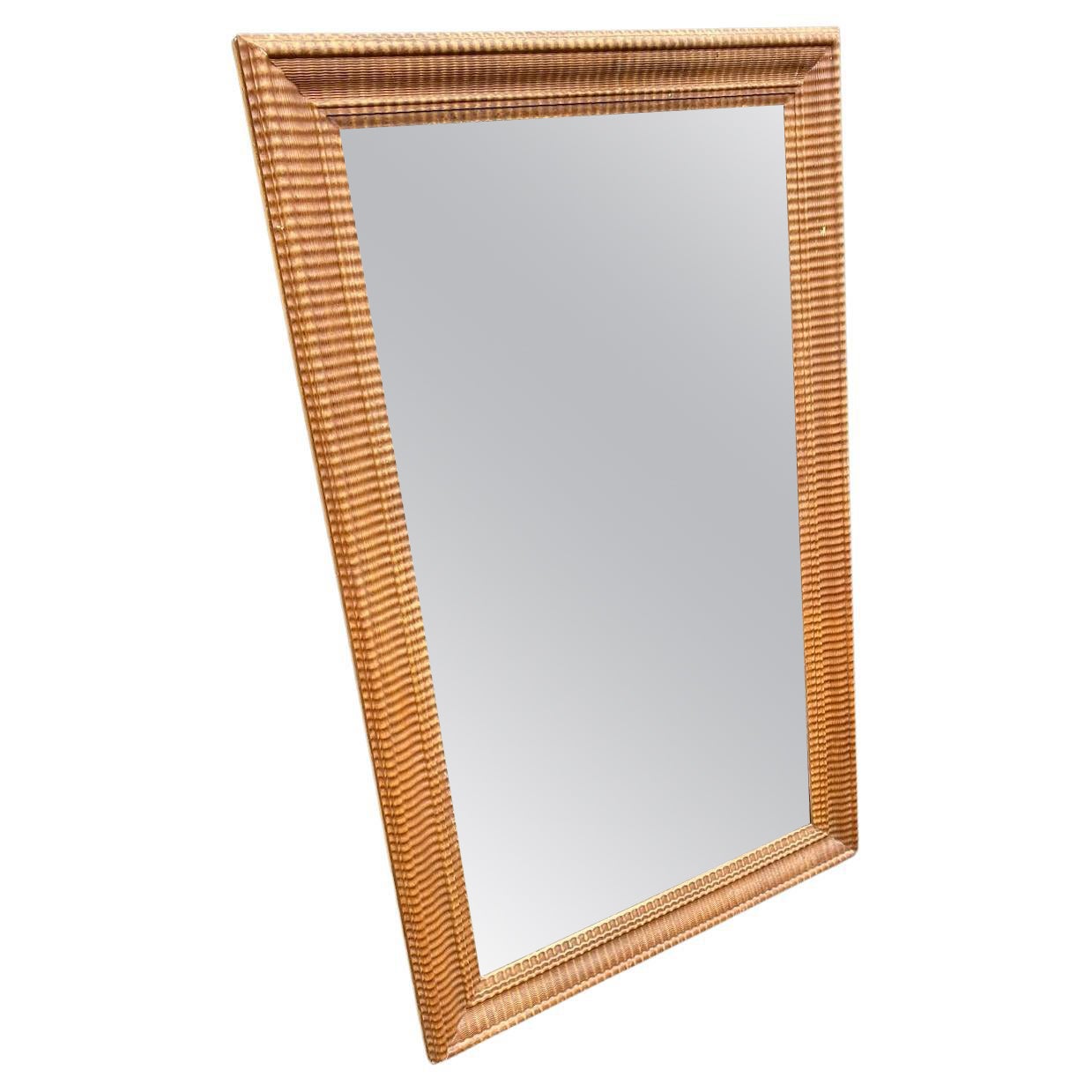 Lovely French Faux Bois Wall Mirror