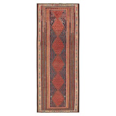 Vintage Persian Kilim with Red Medallions and Geometric Patterns by Rug & Kilim