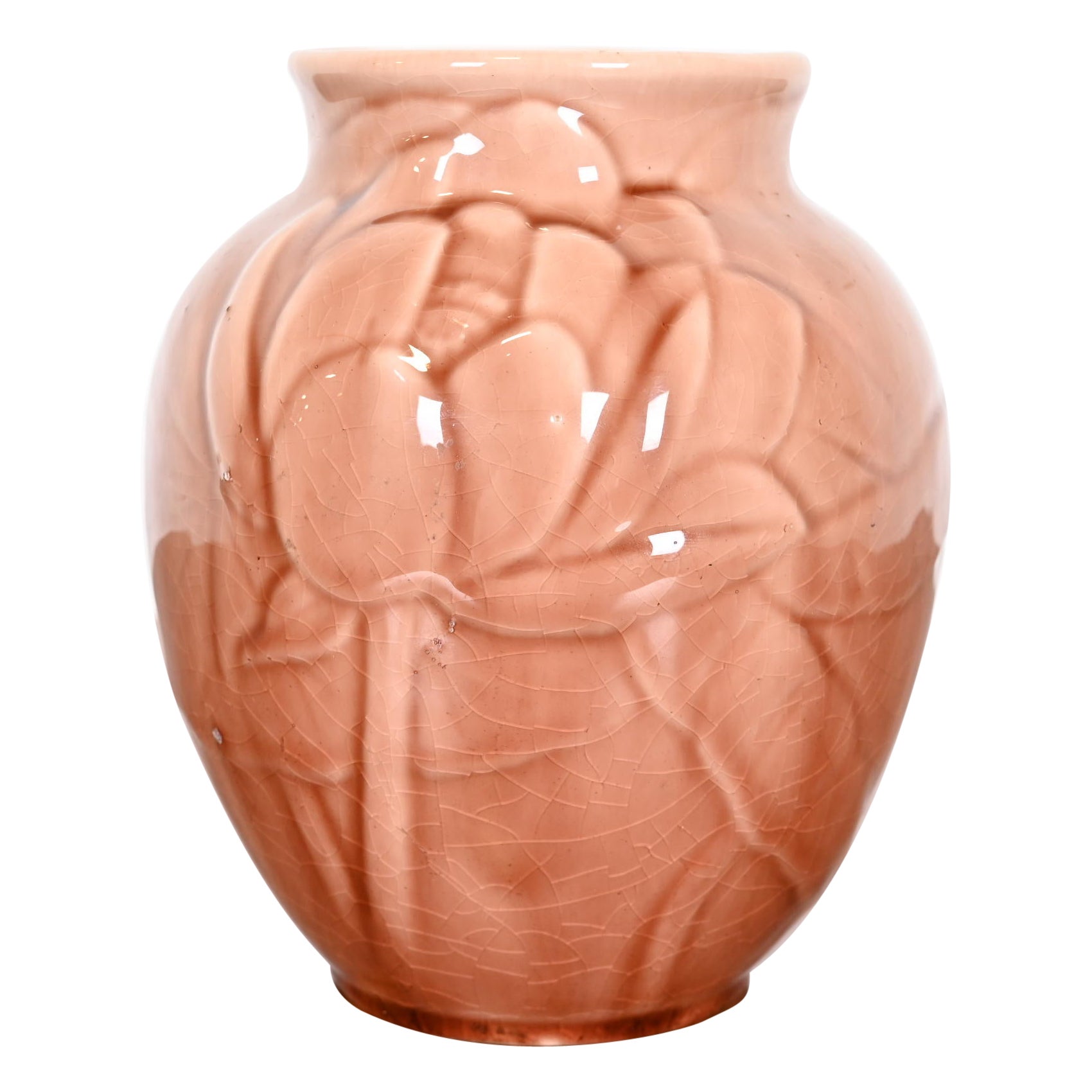 Rookwood Pottery Arts & Crafts Glazed Ceramic Lily Decorated Vase, 1950