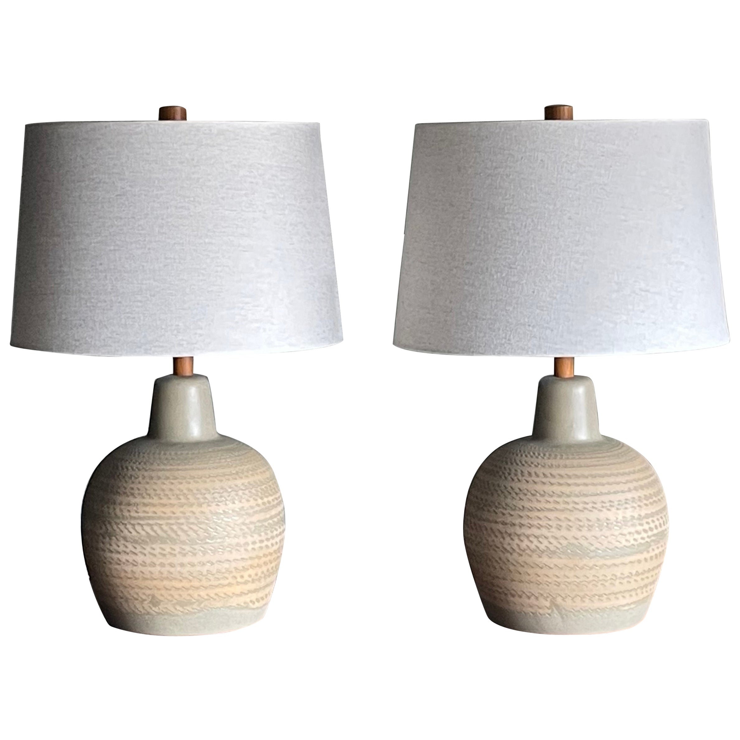 Martz Lamps by Jane and Gordon Martz for Marshall Studios, Ceramic Table Lamps For Sale