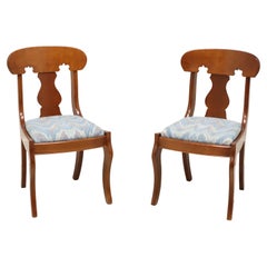 CASSADY Solid Cherry Empire Style Dining Side Chairs - Pair B