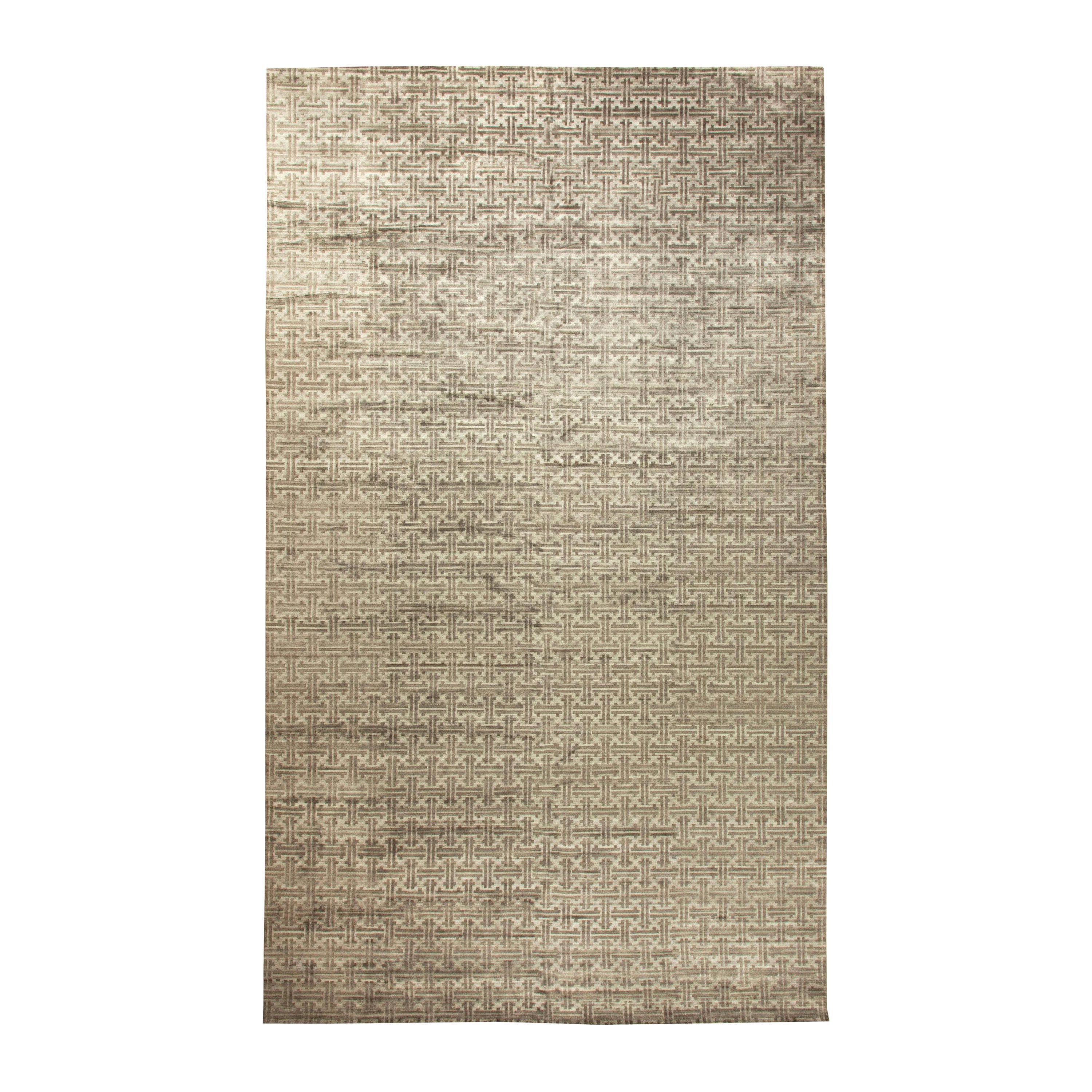 Terra-Teppich in Beige und Braun aus natürlicher Wolle von Doris Leslie Blau in hoher Qualität im Angebot