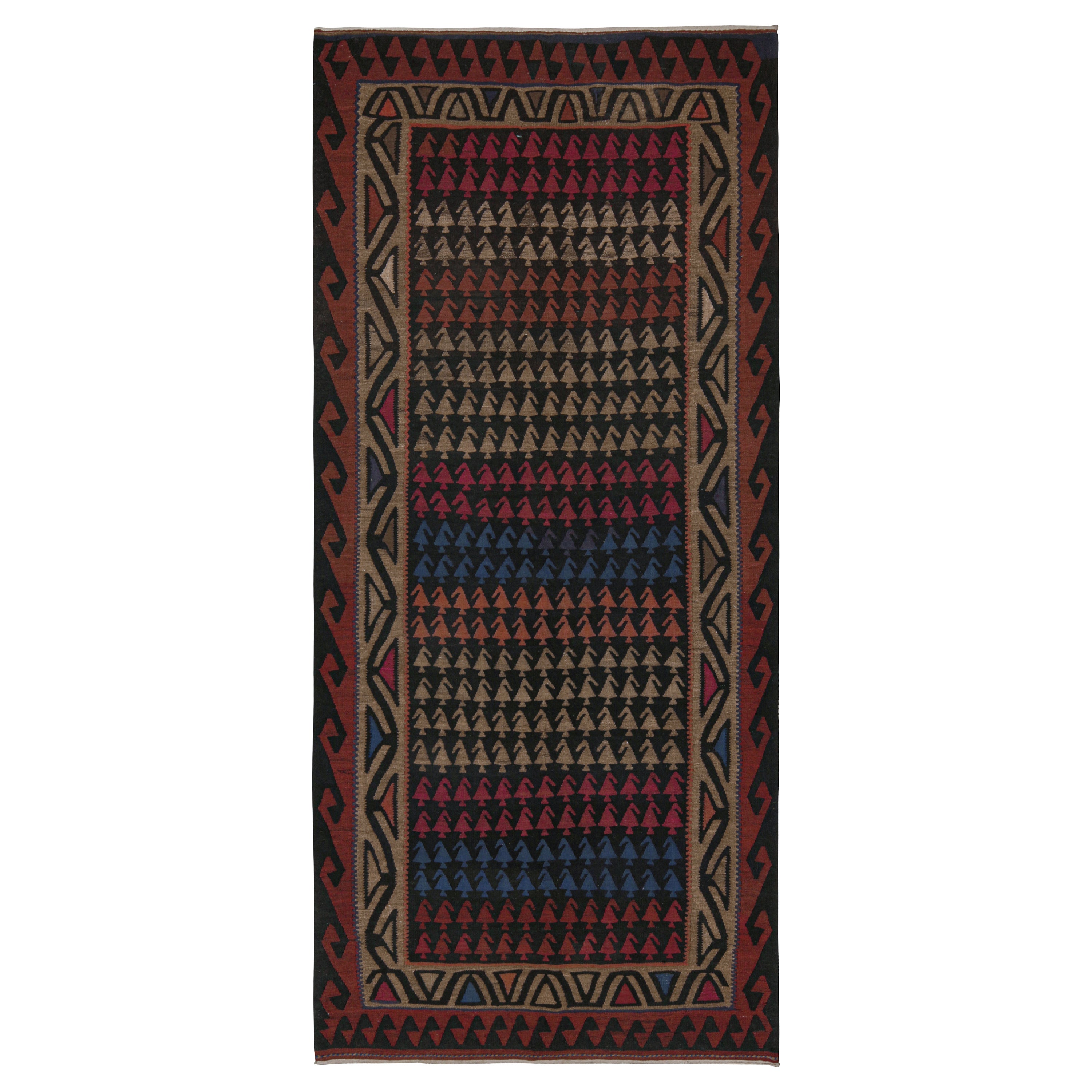 Vintage Persian Kilim in Polychromatic Patterns by Rug & Kilim For Sale