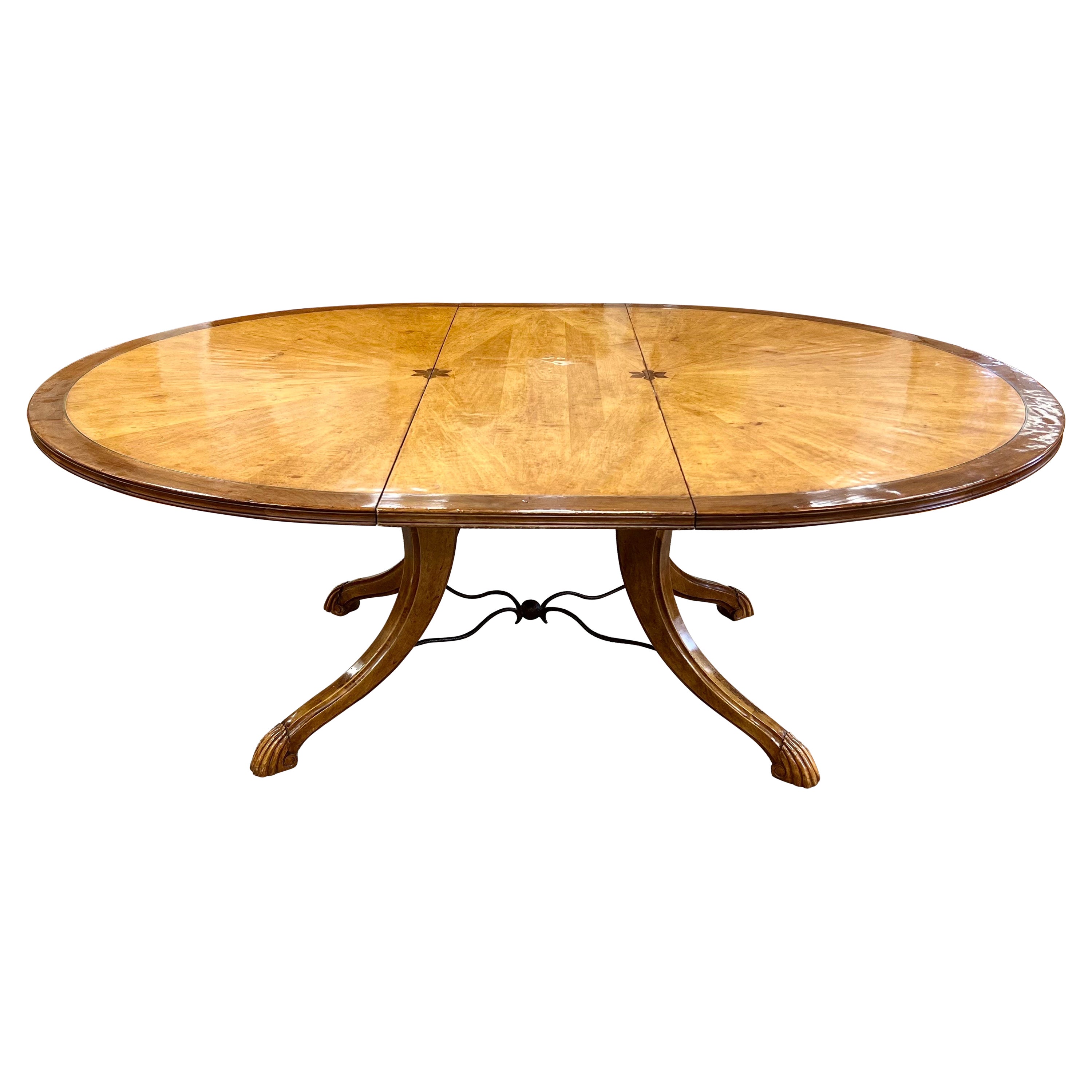 Emanuel Morez Handcrafted Custom Cherry Pedestal Dining Table