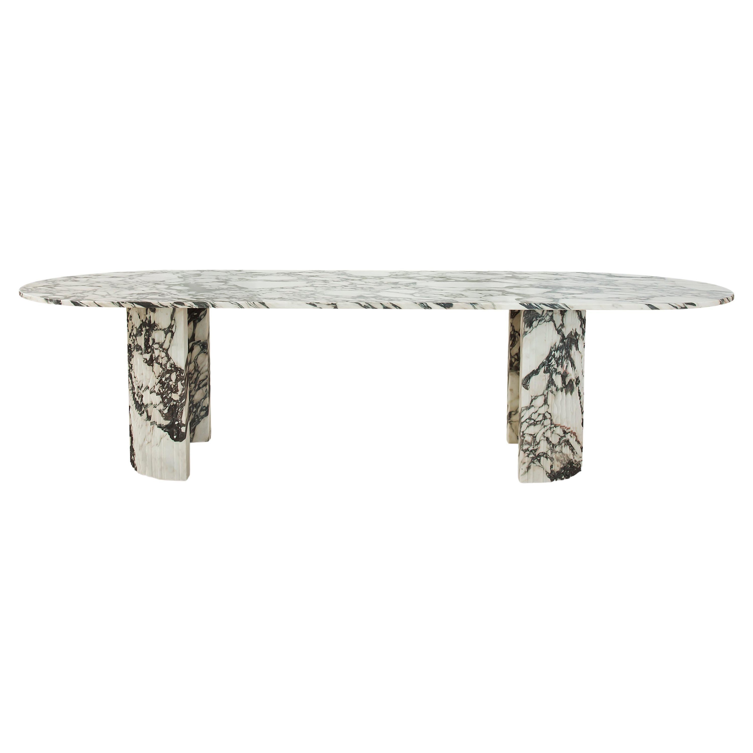 Sculpted Brescia Marble Table by Omar Chakil For Sale