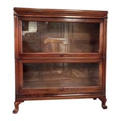 Antique Mahogany Barrister Bookcase by Macey