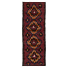 Vintage Northwest Persian Kilim in Red with Geometric Patterns