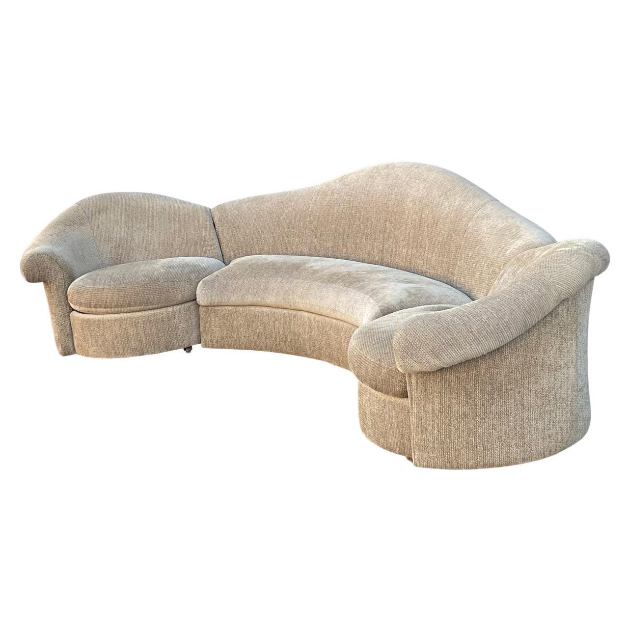 1990s Sculptural Sectional Designer Sofa For Sale