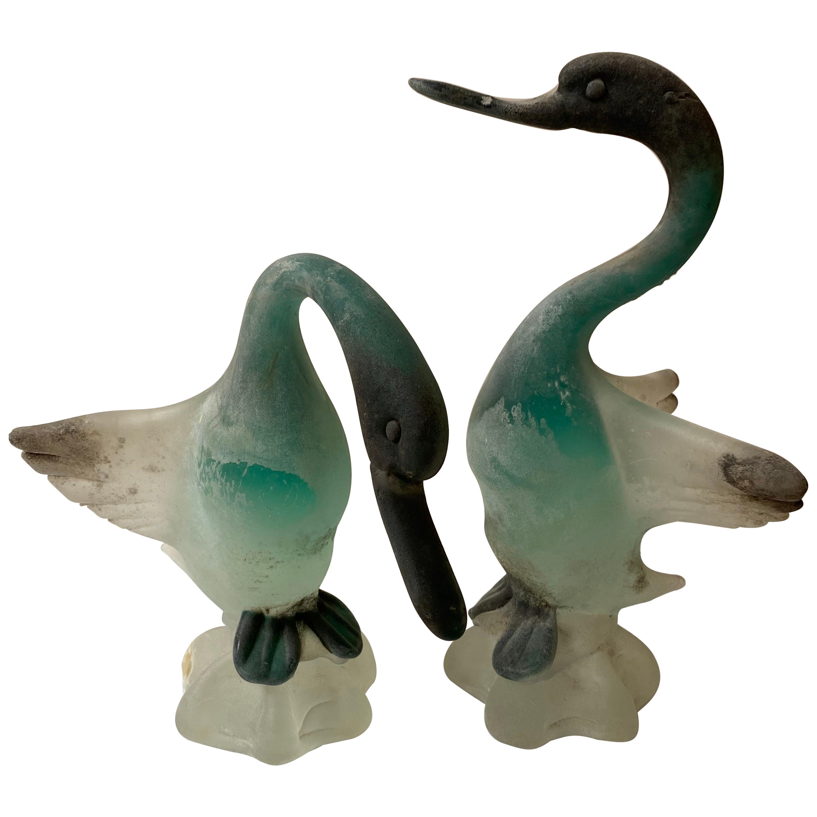 Murano Scavo Cenedese Glass Ducks