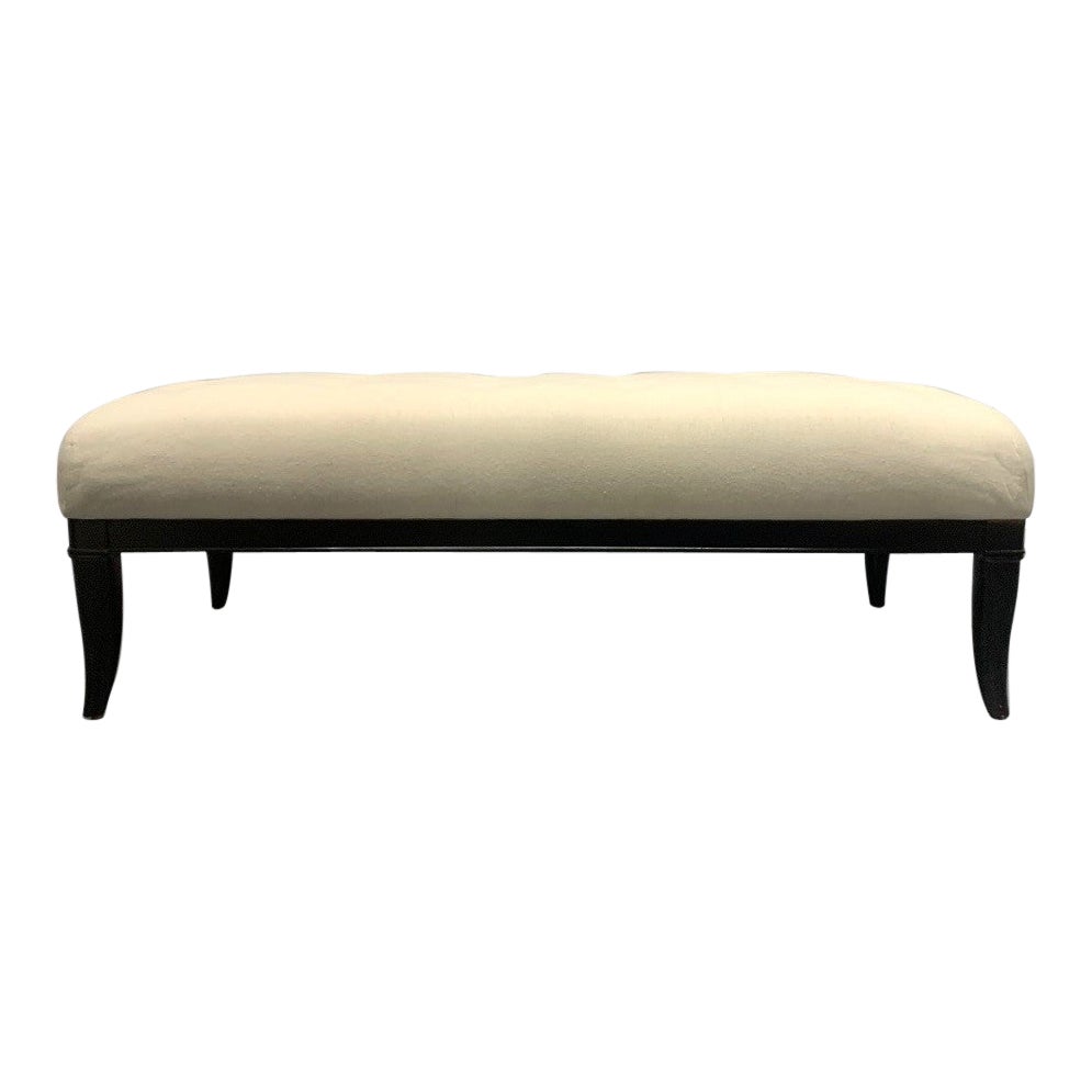 Upholstered Tufted Bench Style of Robsjohn-Gibbings