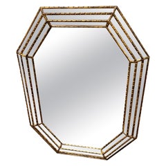 Large Labarge Octagonal Mirror with Label