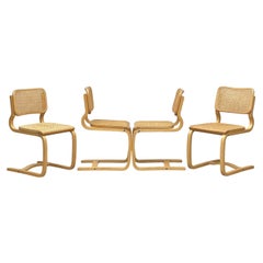 Cantilever Cane and BentwoodDining Chairs after Alto and Breuer Set of 4