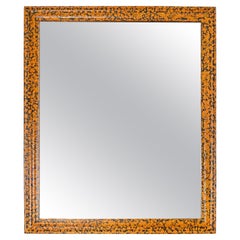 Folk Art Lacquer Speckled Mirror by Artist Ira Yeager