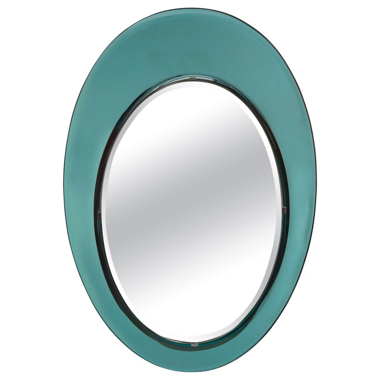 Cristal Arte Oval Wall Mirror For Sale at 1stDibs